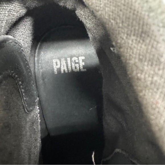 Paige Grey Suede Sneaker Wedge ..laces w/side zippers Size 9 - Picture 8 of 9